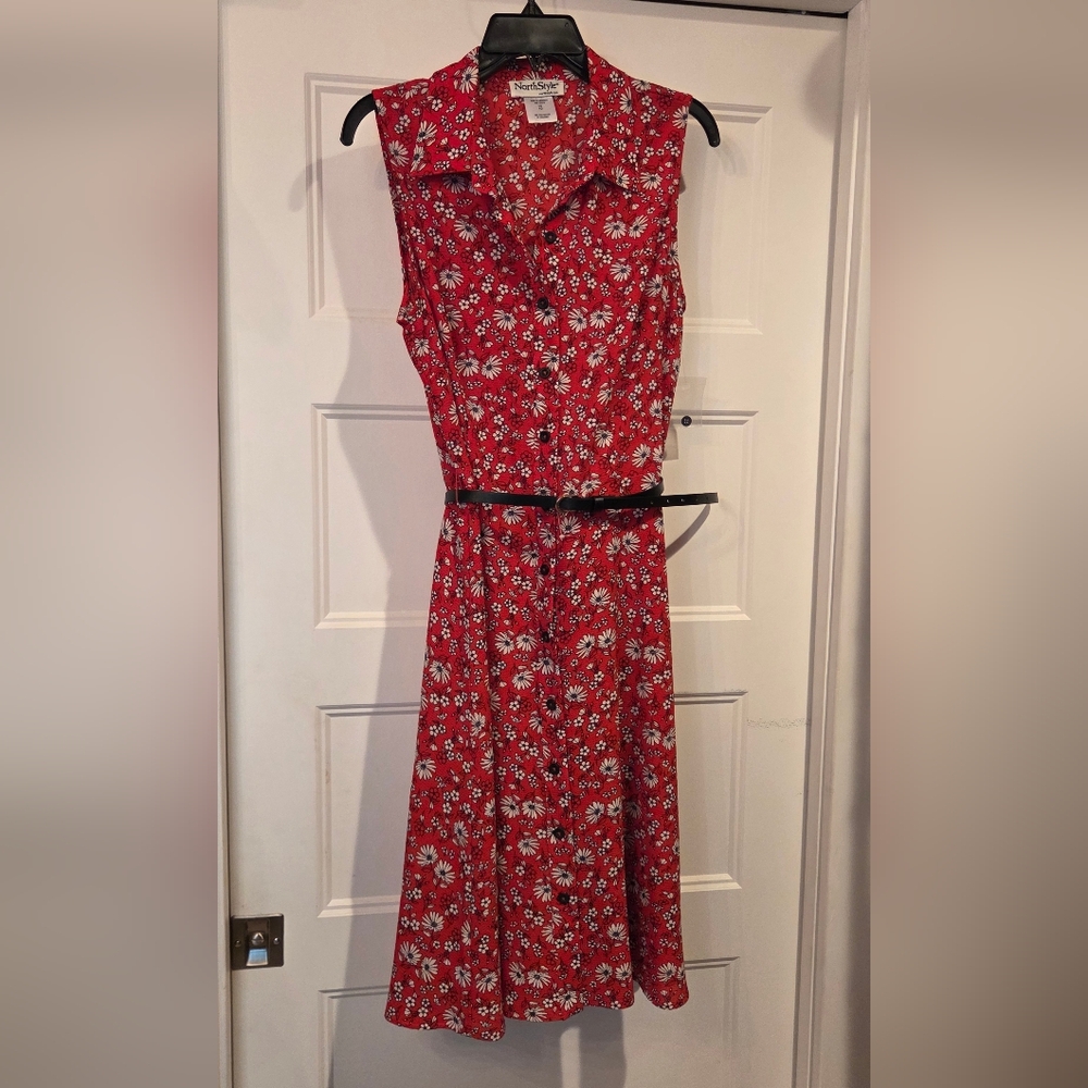 NorthStyle Red and White Sleeveless Sundress